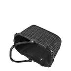 Lieblingstasche Carrybag XS in black textured fabric with a sturdy black frame and internal zippered pocket