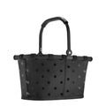Lieblingstasche Carrybag XS shopping basket in black with a subtle grey polka dot pattern and a sturdy handle