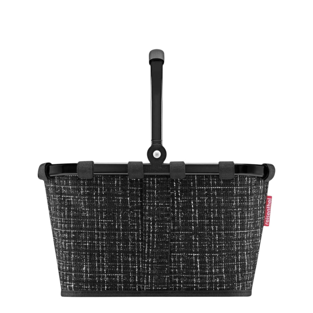 Lieblingstasche Carrybag XS shopping basket in black and white textured fabric with a sturdy black handle