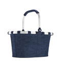 Lieblingstasche Carrybag XS in dark blue fabric with a sturdy silver frame and comfortable handle