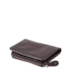 Lieblingstasche Cherry dark brown leather wallet with a secure wrap-around zipper closure