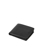 Lieblingstasche Clay black leather bi-fold wallet with minimalist design on a white background