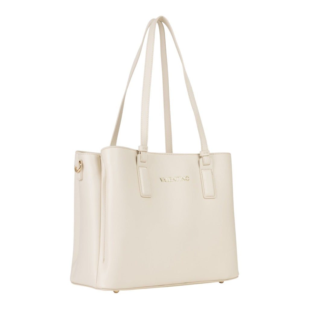 Lieblingstasche Shopping Clio Re ivory leather tote bag with gold hardware and embossed logo.