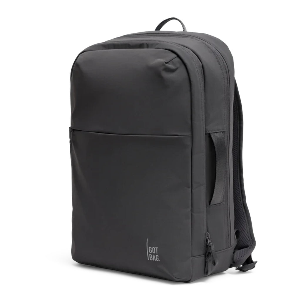 Lieblingstasche Commuter Pack in dark grey, a minimalist water-resistant backpack with side handle and front pocket.