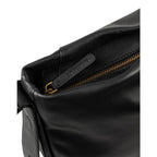 Lieblingstasche Coral black leather handbag featuring a gold-toned zipper and branded leather pull tab