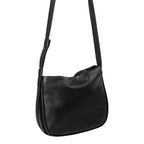 Lieblingstasche Coral black leather shoulder bag with a minimalist design and adjustable strap
