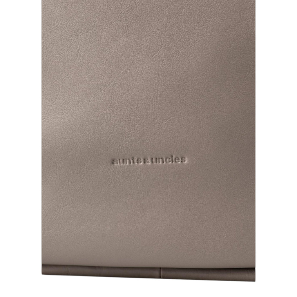 Lieblingstasche Coral taupe leather bag with embossed aunts & uncles logo detail