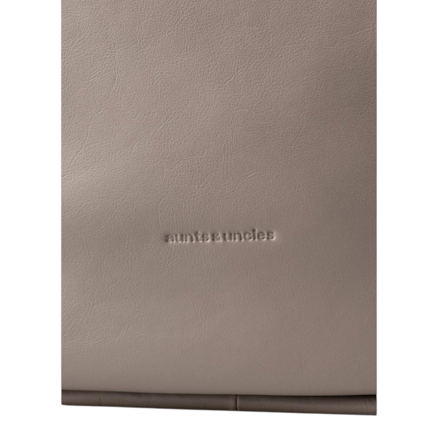 Lieblingstasche Coral taupe leather bag with embossed aunts & uncles logo detail