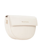 Lieblingstasche Flap Bag Bigs, cream leather crossbody bag with gold hardware and subtle logo.