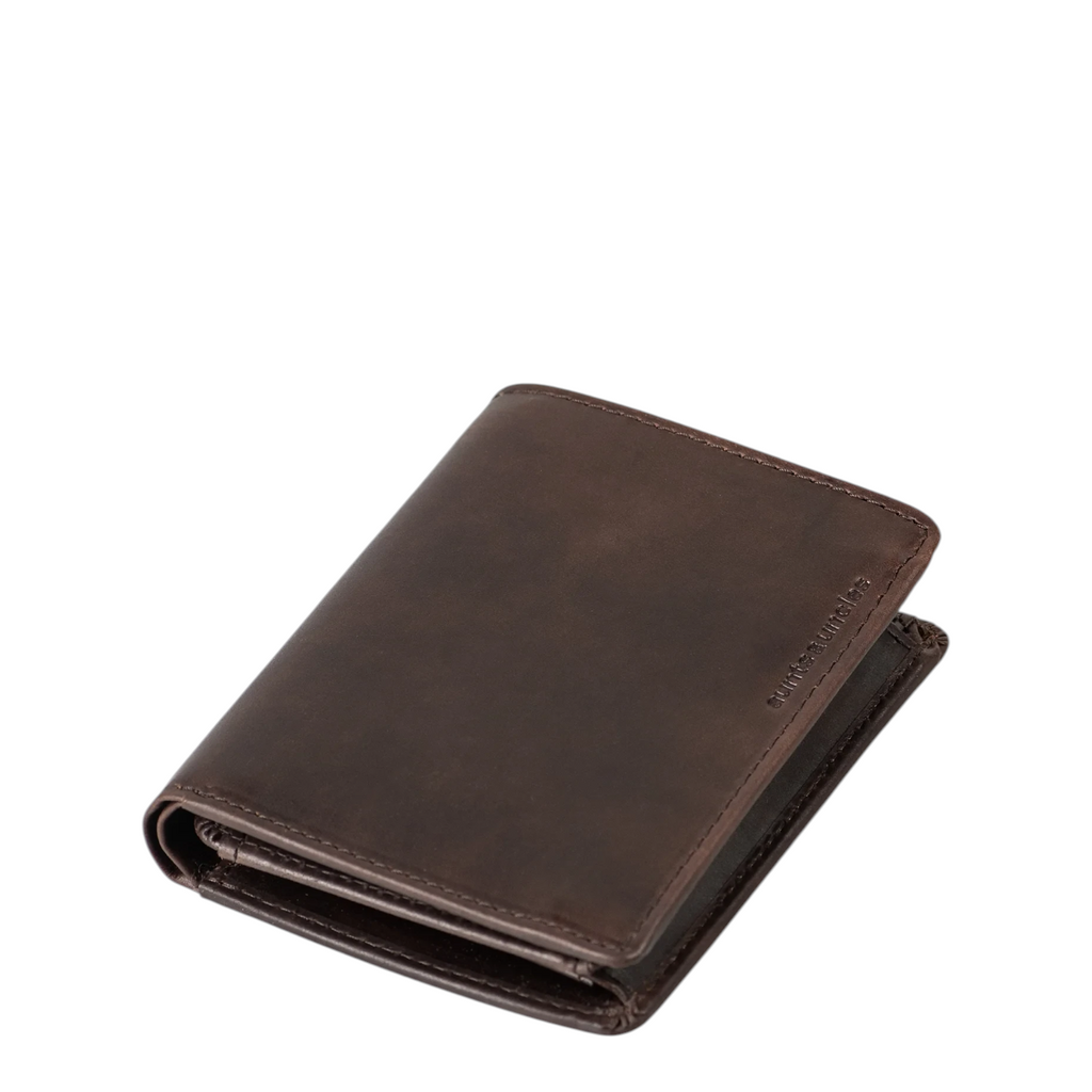 Lieblingstasche Duke brown leather wallet with a minimalist folded design and embossed logo detail