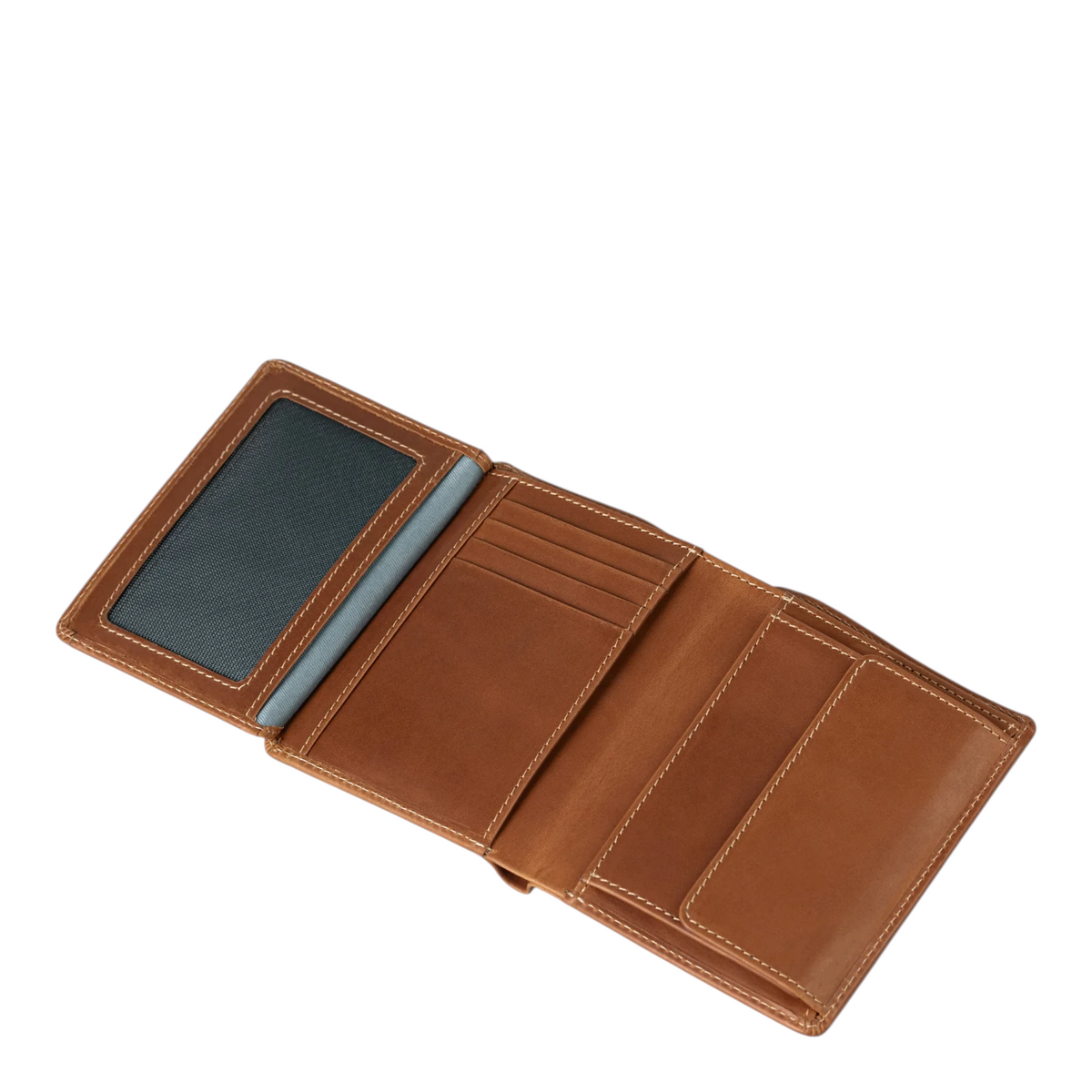 Lieblingstasche Duke brown leather wallet open with card slots and ID window
