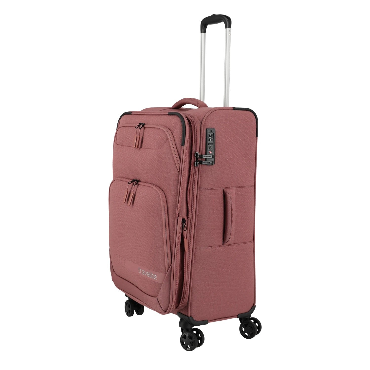 Lieblingstasche KICK OFF medium expandable 4-wheel trolley suitcase in dusty rose with TSA lock and front pockets