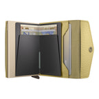 Lieblingstasche Envelope Pebble yellow leather cardholder wallet with internal metal card protector and cash slot