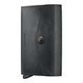 Lieblingstasche Envelope Vintage black leather wallet with a snap button closure and card mechanism