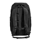 Lieblingstasche eoto Easy27 black backpack with breathable back padding, adjustable shoulder straps, and chest strap.