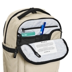 Lieblingstasche eoto Midi20 beige city backpack with open front organizer compartment and internal mesh pockets