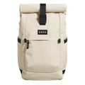 Lieblingstasche eoto Rolly32 beige rolltop backpack with black straps and front pocket for travel and daily use
