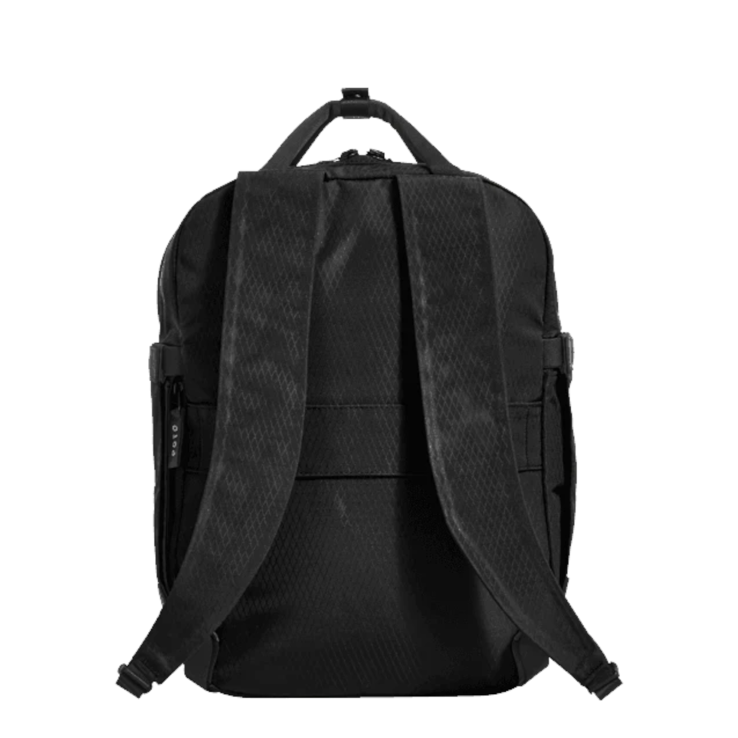 Lieblingstasche eoto Small16 black daypack with padded shoulder straps and minimalist recycled fabric design