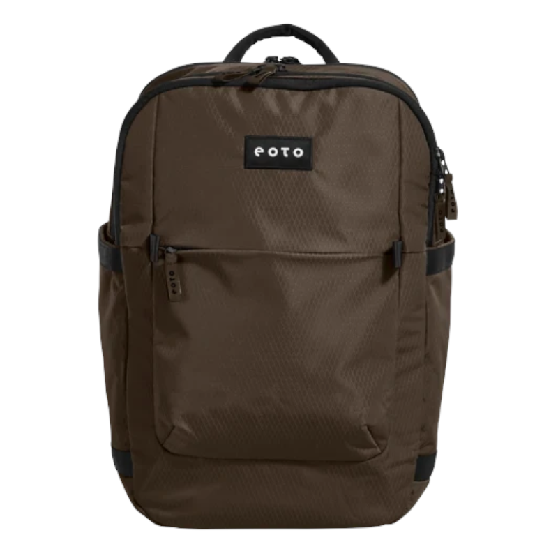 Lieblingstasche eoto Tidy22 brown business backpack with minimalist design, laptop compartment, and recycled fabric.
