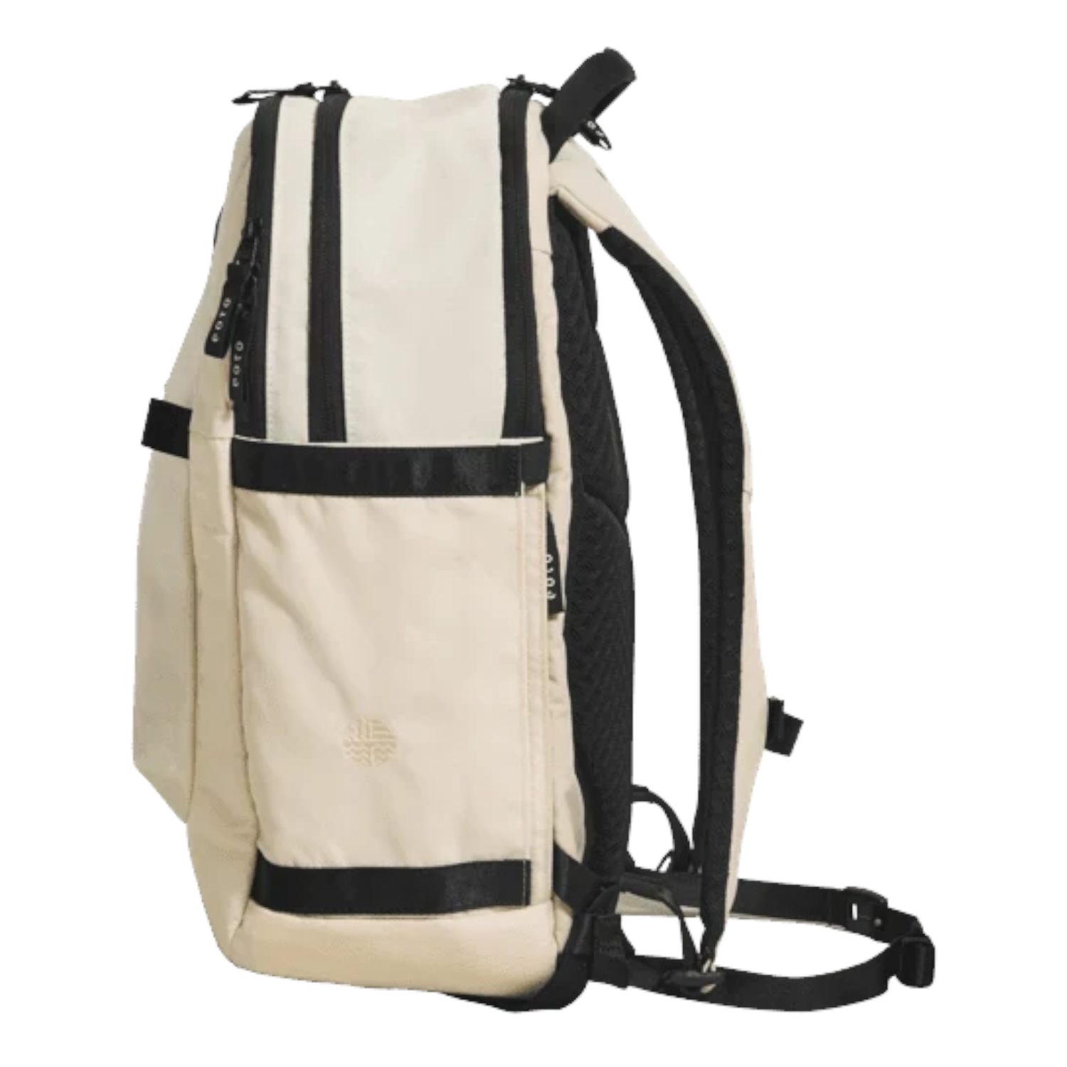 Lieblingstasche eoto Tidy22 minimalist business backpack in off-white with black accents and padded shoulder straps