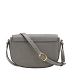 Lieblingstasche Epure Umhängetasche S in grey grained leather with gold-tone buckle and adjustable shoulder strap
