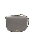 Lieblingstasche Epure M grey leather crossbody bag with gold hardware and adjustable strap
