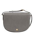 Lieblingstasche Epure M grey leather crossbody bag with gold hardware and adjustable strap