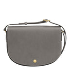 Lieblingstasche Epure M grey leather crossbody bag with gold hardware and adjustable strap