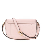 Lieblingstasche Epure S light pink textured leather crossbody bag with gold buckle.