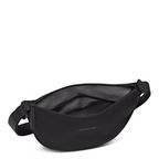 Lieblingstasche Essential Moon Bag in black with a curved silhouette, zipper closure, and adjustable strap.