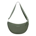 Lieblingstasche Essential Moon Bag in sage green with a curved silhouette and adjustable shoulder strap