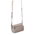 Lieblingstasche Fern taupe leather crossbody bag with an adjustable shoulder strap and back zipper pocket