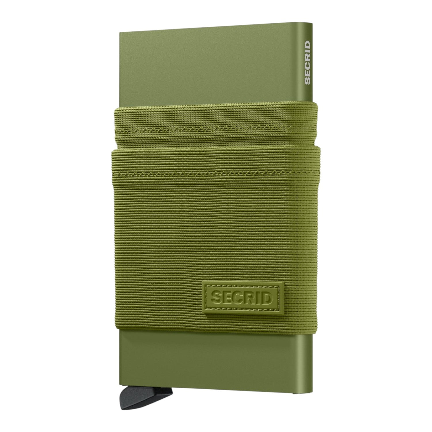 Lieblingstasche Flexwallet card holder in olive green with a durable powernet textile sleeve and RFID protection.