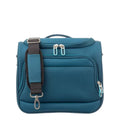 Lieblingstasche Franky Lightstyler beauty case in petrol blue with a detachable shoulder strap and zip closure.