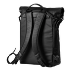 Lieblingstasche a/u by aunts & uncles Fukui black rolltop backpack with padded straps and water-repellent canvas