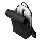 Lieblingstasche a/u by aunts & uncles Fukui black rolltop backpack with open main compartment and laptop sleeve