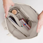 Lieblingstasche GOT BAG Rolltop 2.0 interior view showing laptop sleeve, water bottle pocket, and organized storage.