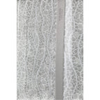 Lieblingstasche Lascana Edition 4W Trolley L, grey suitcase with a white abstract pattern and a brushed metal stripe.