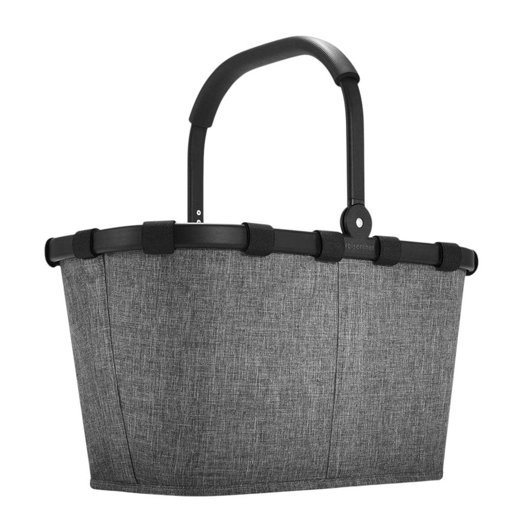 Lieblingstasche Carrybag in grey with a sturdy black aluminium handle, perfect for shopping and daily errands.