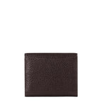 Lieblingstasche Hanna RFID wallet in dark brown pebbled leather with a compact square design