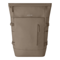 Lieblingstasche Helsinki Pro taupe rolltop backpack with side compression straps and front zipper pocket