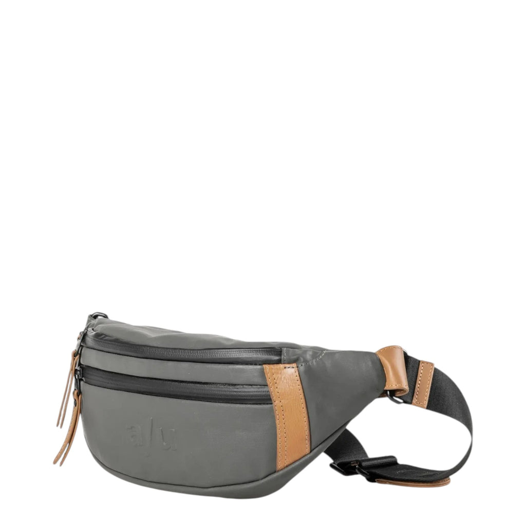 Lieblingstasche a/u by aunts & uncles Ichikawa grey water-resistant canvas belt bag with leather details