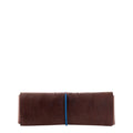 Lieblingstasche Keeper Etui brown leather pencil case with a vibrant blue elastic band closure
