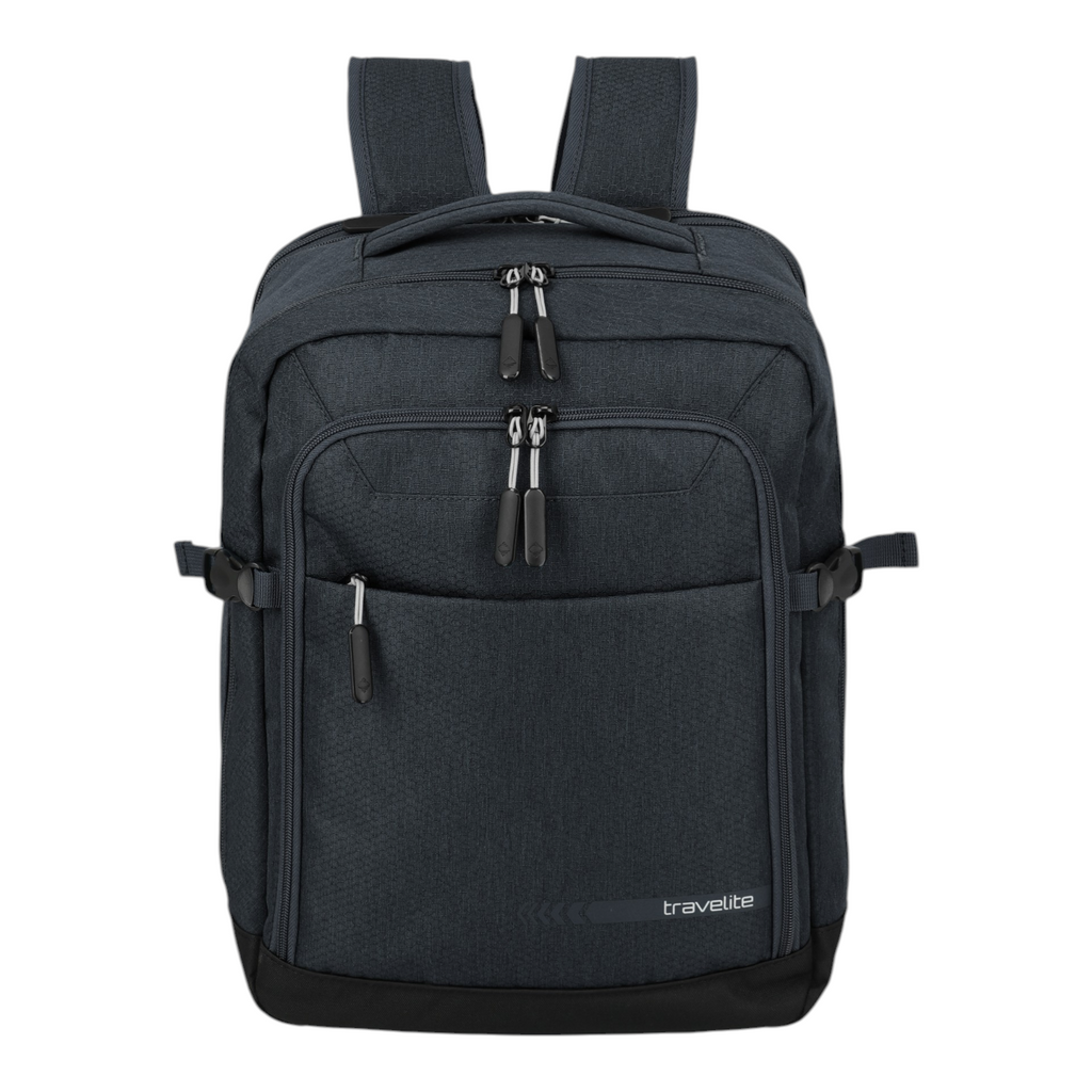 Lieblingstasche Kick Off Cabin Rucksack in dark grey with multiple zippered compartments and adjustable side straps.
