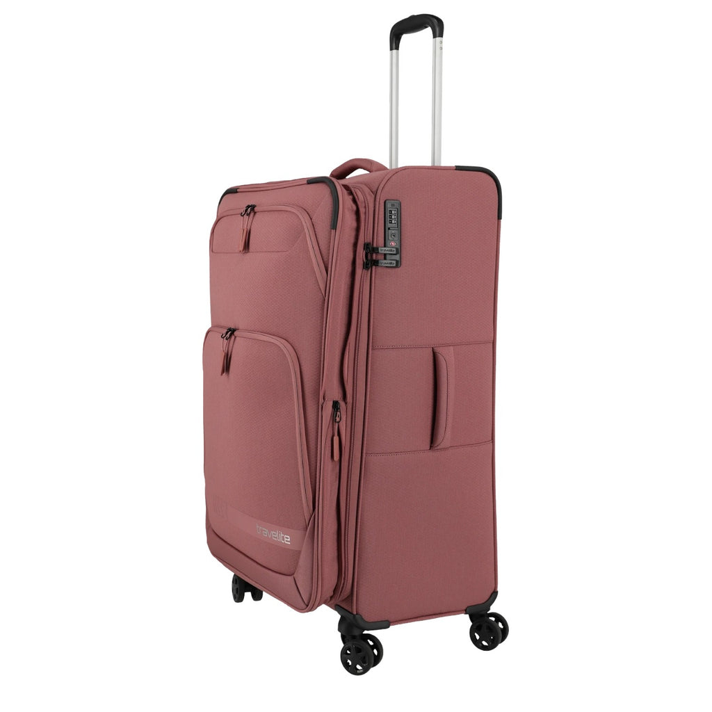 Lieblingstasche KICK OFF large expandable 4-wheel trolley suitcase in dusty rose with TSA lock and front pockets