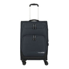 Lieblingstasche KICK OFF medium expandable 4-wheel trolley suitcase in dark grey with front zip pockets