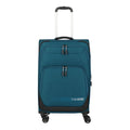 Lieblingstasche KICK OFF medium expandable 4-wheel trolley suitcase in petrol blue with front zip pockets