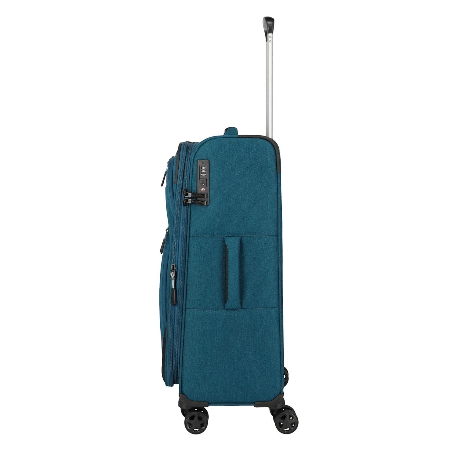 Lieblingstasche KICK OFF medium expandable 4-wheel trolley suitcase in petrol blue with side handle and TSA lock