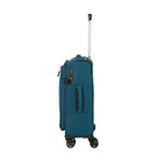 Lieblingstasche KICK OFF small teal trolley suitcase with four wheels, side handle, and integrated TSA lock
