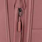 Lieblingstasche KICK OFF trolley suitcase in dusty rose with a durable textured fabric and a secure zipper closure.
